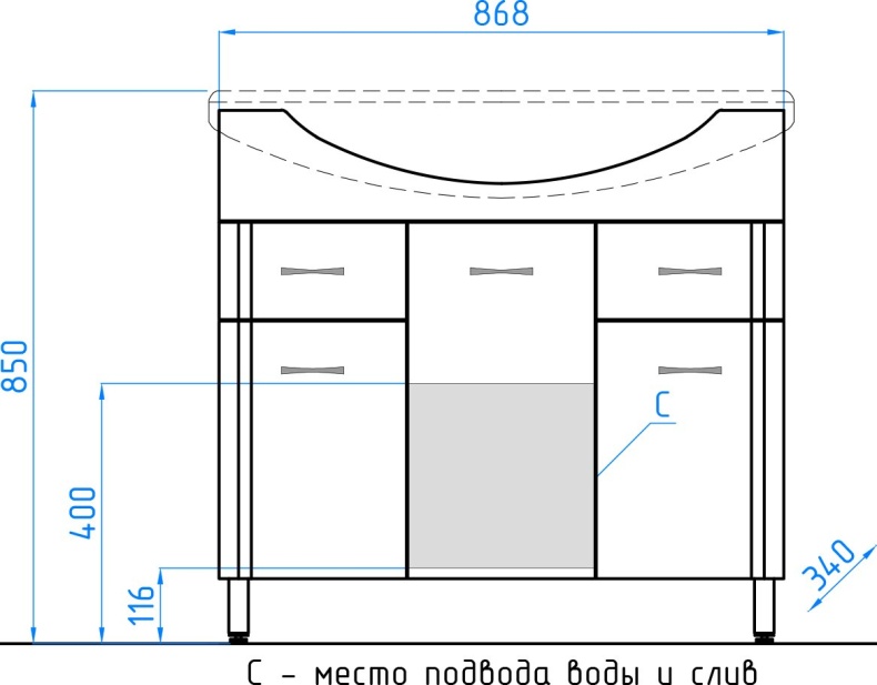 Мебель для ванной Style Line Эко Стандарт №26 90 белая - 15
