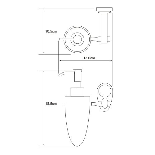 Дозатор для жидкого мыла WasserKraft Main хром - белый K-9299C - 2