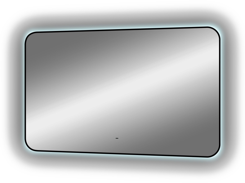 Зеркало DIWO Кострома 120 черное, с подсветкой светодиодной, прямоугольное, настенное ЗЛП1751 - 9