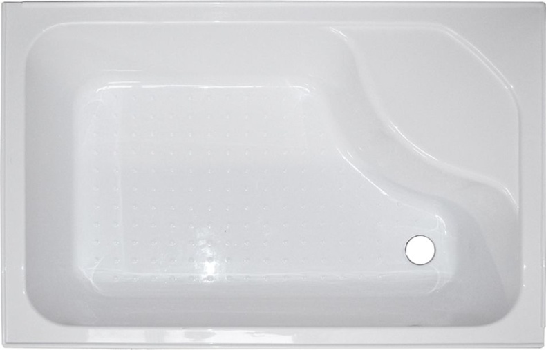 Душевой уголок Royal Bath BP 100х80 R с поддоном профиль белый стекло прозрачное RB 8100BP-T-R - 3