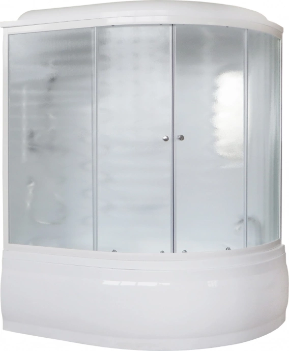 Душевой бокс Royal Bath ALP 150х100 L профиль белый стекло матовое с гидромассажем  RB150ALP-C-L - 0