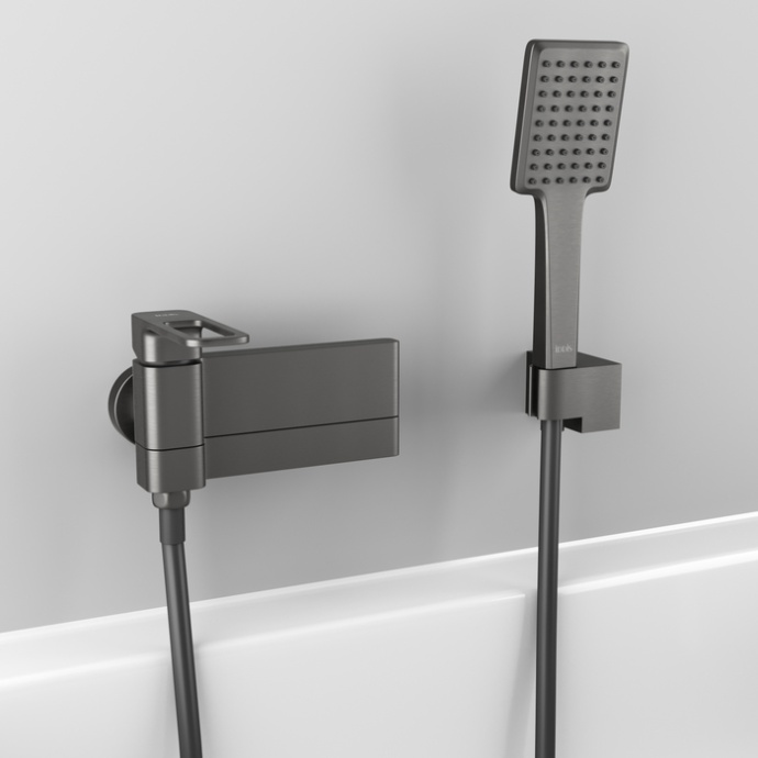 Смеситель Iddis Slide для ванны с душем, графитовый SLIGM00i02 - 3