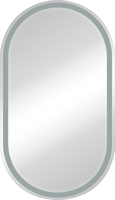 Комплект  Раковина STWORKI Дублин 45 + Зеркало-шкаф STWORKI Мальмё МВК074 45, с подсветкой, белый, прямоугольный, навесной, овальный, в стиле лофт + С 560240 - 6