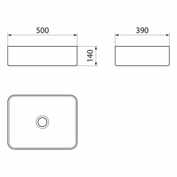 Мебельная раковина Point Меркурий 50 белая матовая PN43832 - 2