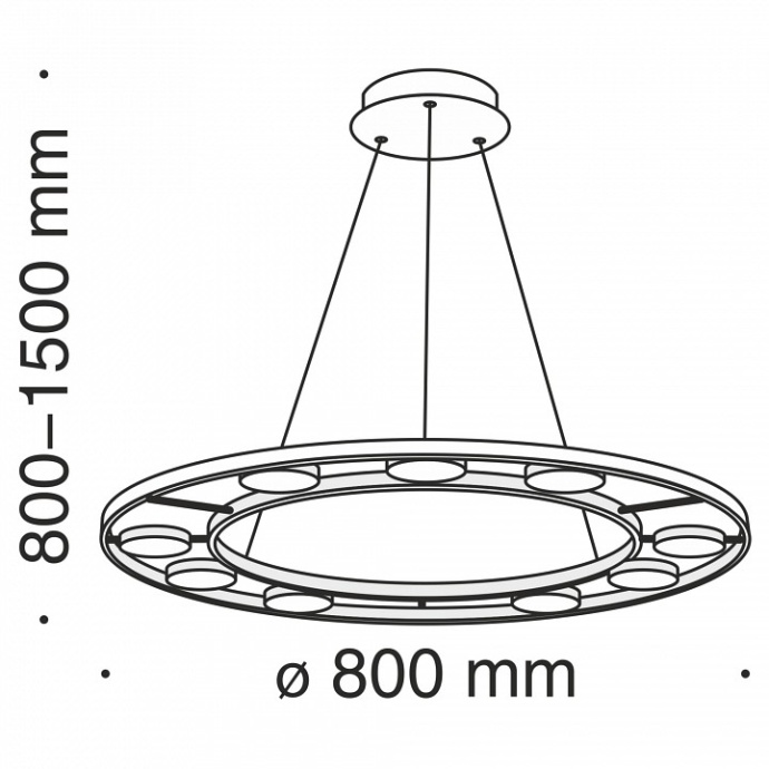 Подвесной светодиодный светильник Maytoni Fad MOD070PL-L63B3K - 10
