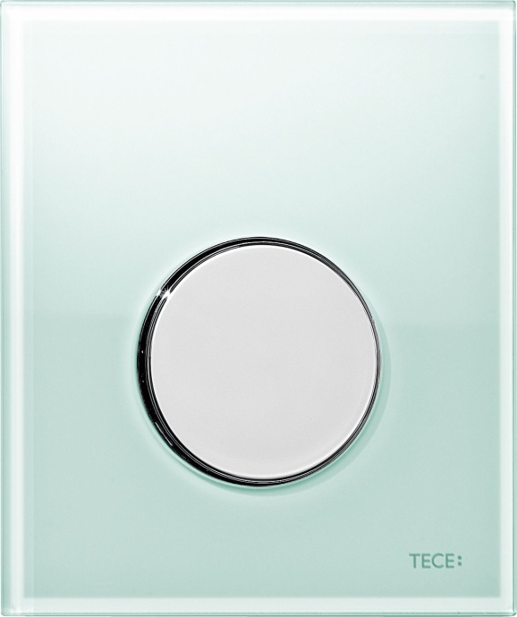 Кнопка смыва TECE Loop Urinal 9242653 зеленое стекло, кнопка хром - 0