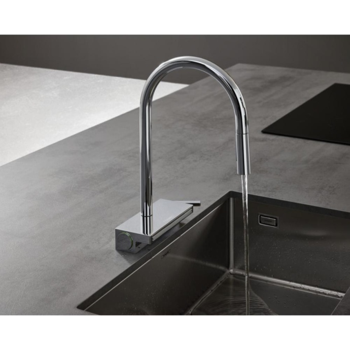 Кухонный смеситель hansgrohe Aquno Select M81, однорычажный, 170, с вытяжным душем, 3jet, sBox 73831000, хром - 5