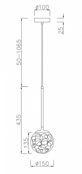 Подвесной светильник Maytoni Ligero MOD061PL-01CH - 2