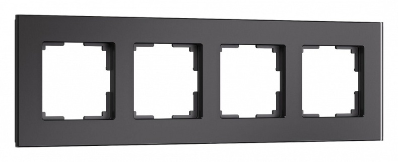 Рамка на 4 поста Werkel Senso черный soft-touch W0043108 - 0