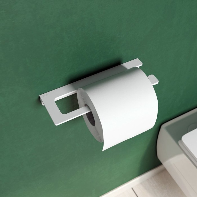 Держатель для туалетной бумаги IDDIS Slide без крышки, сплав металлов, белый матовый (SLIWT00i4) SLIWT00i43 - 1