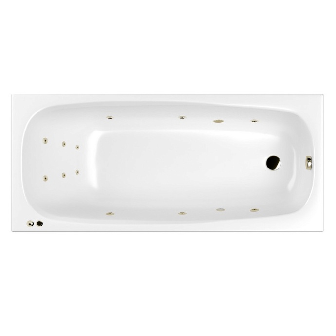 Акриловая ванна Whitecross Layla 180х80 белая бронза с гидромассажем 0102.180080.100.SMART.BR - 0