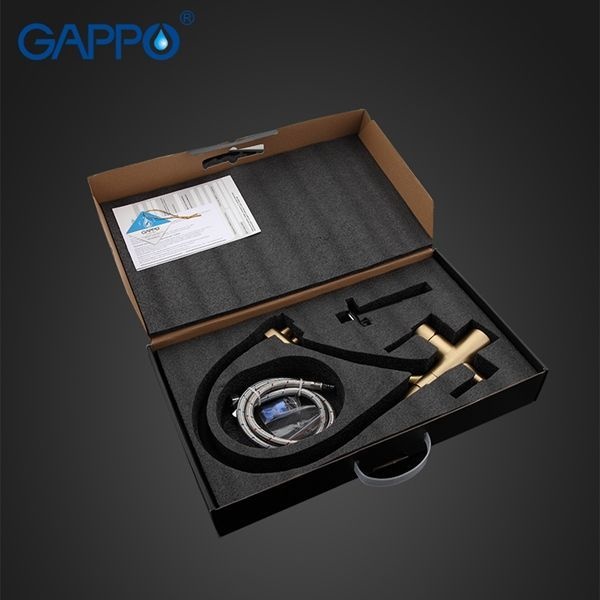 Смеситель для кухни Gappo бронза с черным G4398-1 - 5