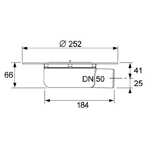 Сифон горизонтальный DN50 для террас и балконов 3601401 - 1