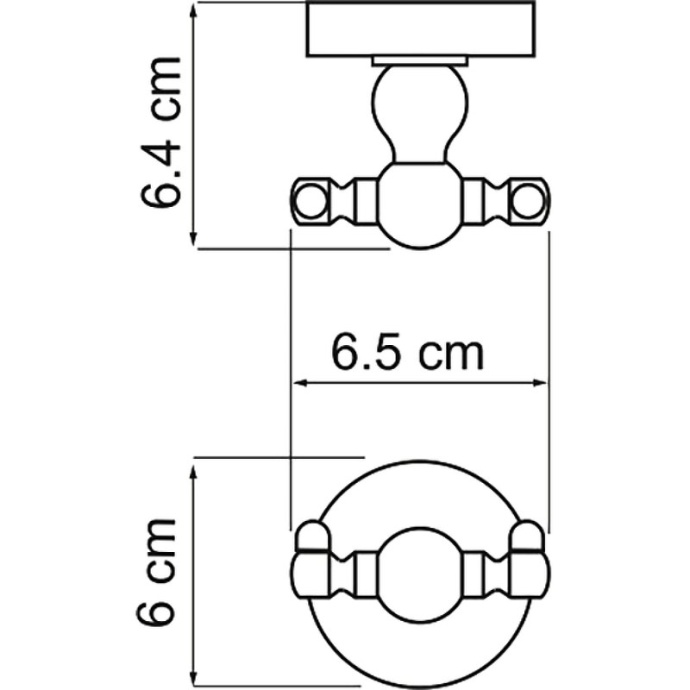 Крючок двойной Wasserkraft Aland хром K-8523D - 3