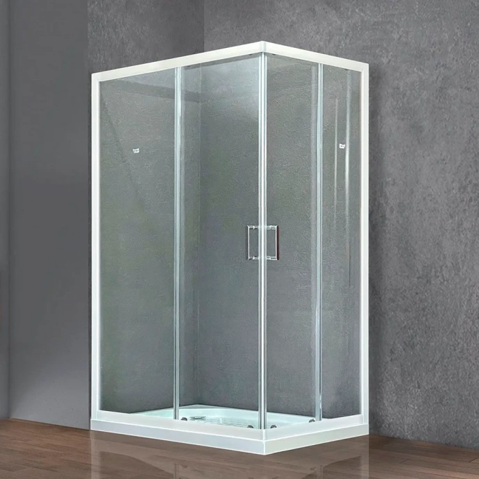 Душевой уголок Royal Bath HPD 85х100 профиль белый стекло прозрачное RB1085HPD-T - 0