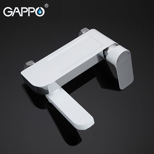 Смеситель для ванны с изливом служит переключателем на лейку белый/хром G3248 - 3