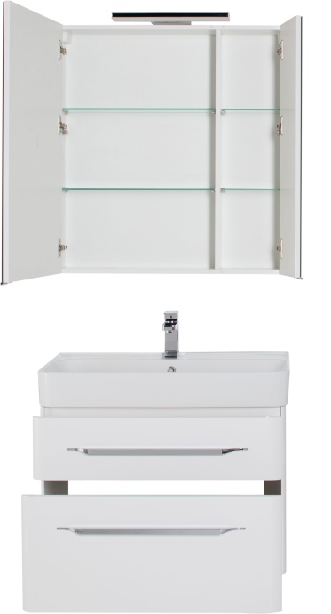 Мебель для ванной Aquanet Виченца 80 белый глянец - 2