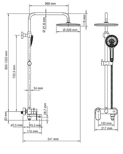 Душевая стойка Wasserkraft A18501 - 4