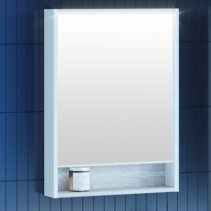 Зеркало-шкаф Aquaton Капри 60 с подсветкой белый-светлое дерево 1A230302KPDA0 - 2