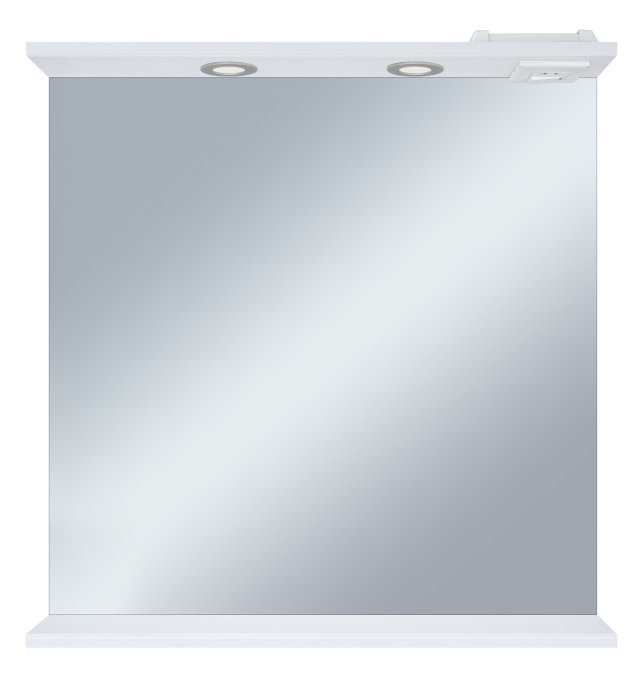Зеркало Misty Енисей 105х72 белое с полкой и подсветкой Э-Ени02105-011 - 1