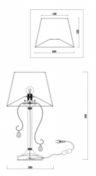 Настольная лампа Freya Simone FR2020-TL-01-BG - 3