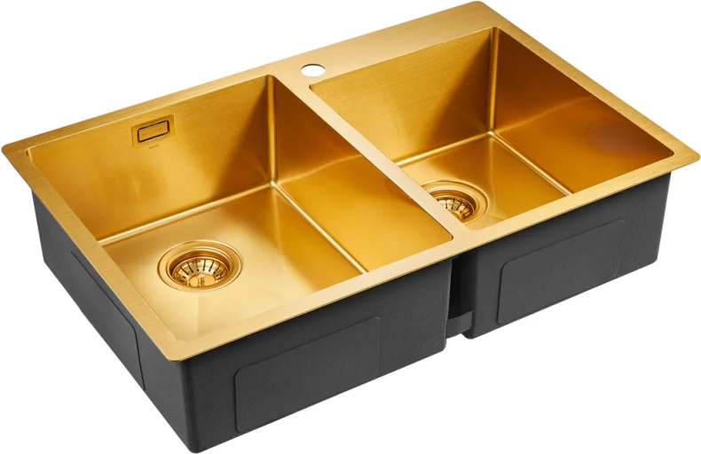 Мойка кухонная Paulmark Berman 78 брашированное золото PM517851-BG - 1