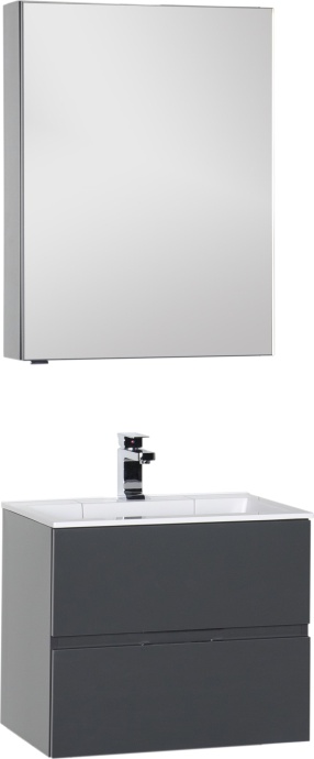 Мебель для ванной Aquanet Алвита 70 серый антрацит - 0