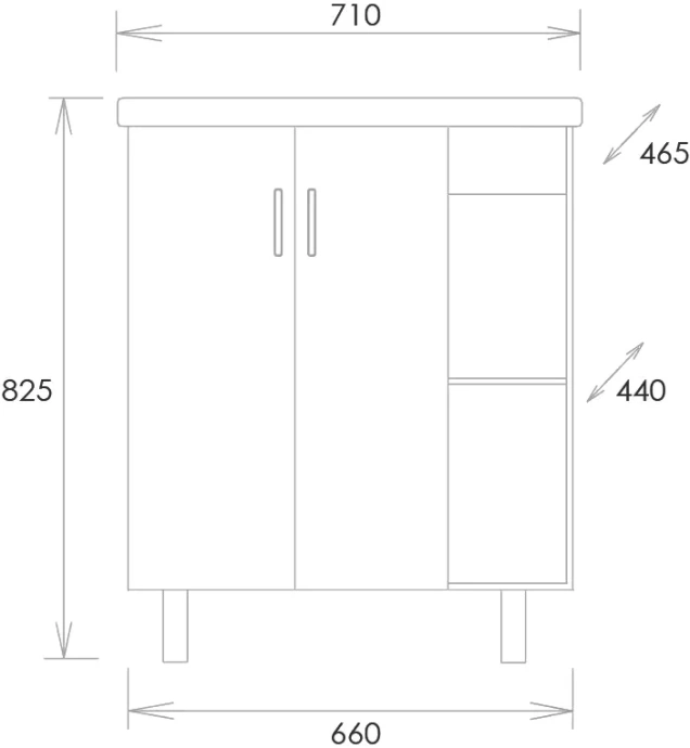 Комплект мебели Onika Тимбер 70 белый матовый-дуб сонома (107056) - 8