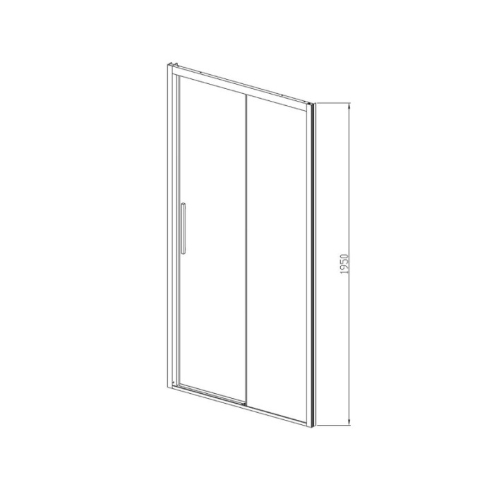 Душевая дверь Vincea Soft 160 хром стекло прозрачное VDS-3SO160CL - 1