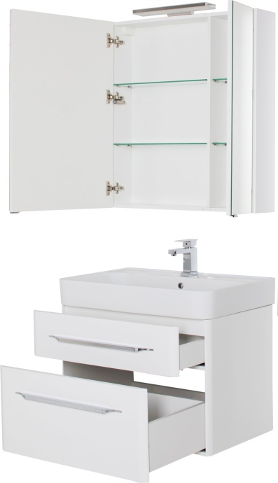 Мебель для ванной Aquanet Виченца 80 белый глянец - 3