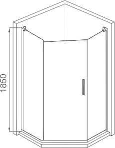 Душевой уголок Good Door Pandora PNT-100-C-CH 100x100 ПД00065 - 5