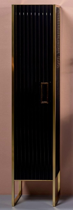 Шкаф-пенал Armadi Art Monaco L черный глянец - золото 868-BG-L - 0