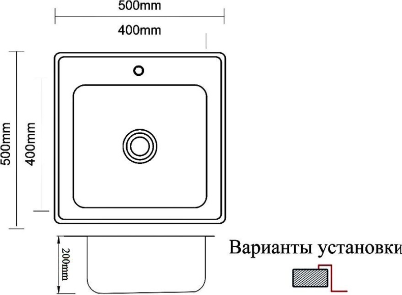 Мойка кухонная Zorg Inox Pvd SZR-5050 bronze SZR 5050 BRONZE - 1