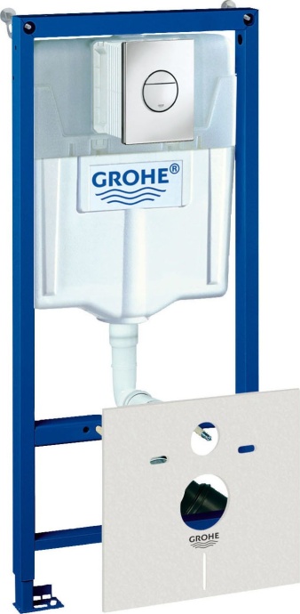 Система инсталляции для унитазов Grohe Rapid SL 38813001 4 в 1 с кнопкой смыва - 0