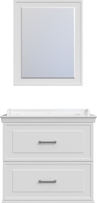Мебель для ванной STWORKI Хадстен 80 белая, в классическом стиле, подвесная (комплект, гарнитур) 540907 - 5