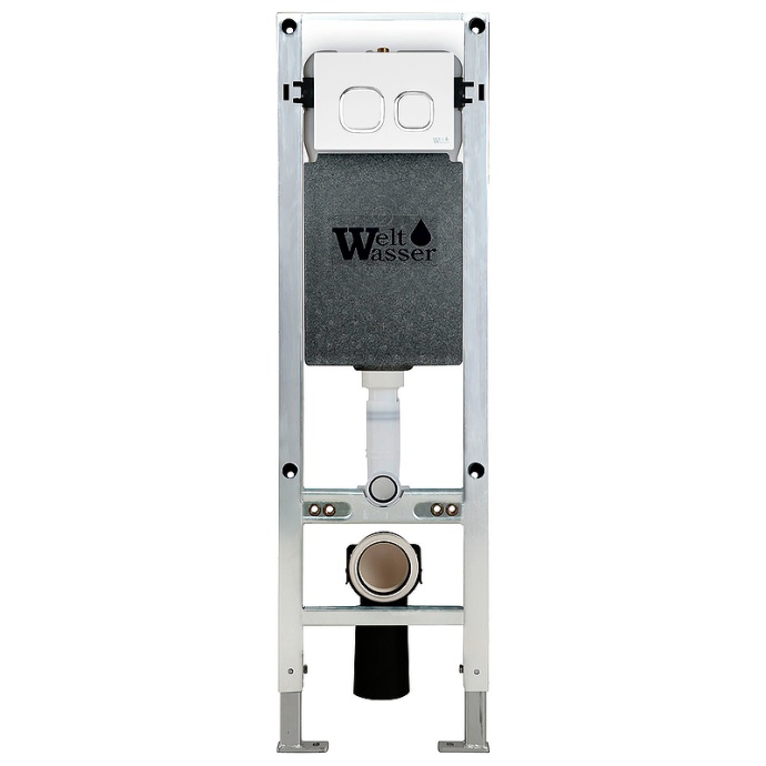 Система инсталляции WeltWasser WW AMBERG 350 ST CR с кнопкой смыва хром  10000008214 - 0