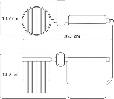 Держатель туалетной бумаги Wasserkraft Berkel с держателем освежителя воздуха хром K-6859 - 2