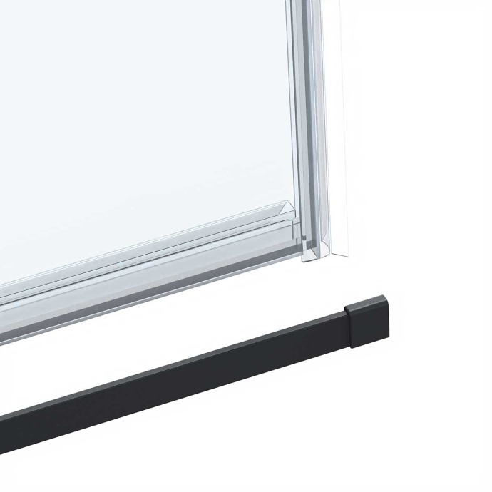 Душевой уголок Vincea Como Soft 110х80 профиль черный стекло прозрачное  VSR-1CS8011CLB - 5