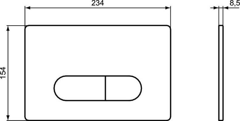 Кнопка смыва Ideal Standard Oleas черный, матовый  R0115A6 - 2