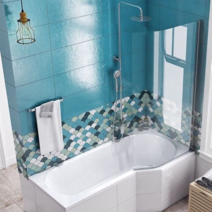 Шторка для ванны Excellent Be Spot 75х144 R профиль хром стекло прозрачное KAEX.2309.750.PR - 0