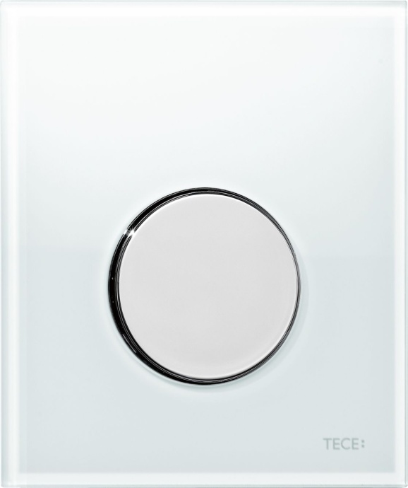 Кнопка смыва TECE Loop Urinal 9242660 белое стекло, кнопка хром - 0