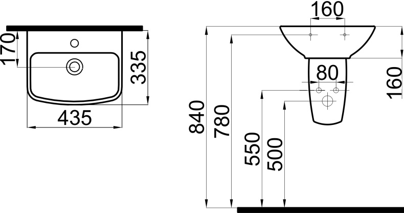 Комплект  Раковина STWORKI Дублин 45 + Зеркало-шкаф STWORKI Мальмё МВК074 45, с подсветкой, белый, прямоугольный, навесной, овальный, в стиле лофт + С 560240 - 9