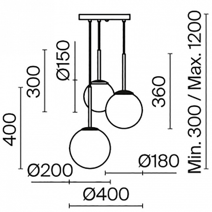 Подвесной светильник Maytoni Basic form MOD321PL-03B - 5