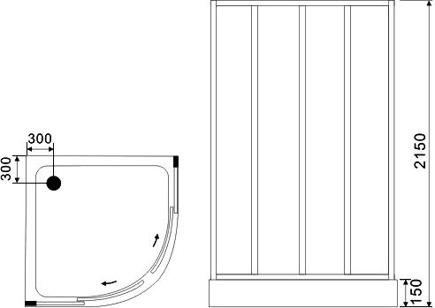 Душевая кабина Black&White Galaxy G8501 1000 8501100 - 11