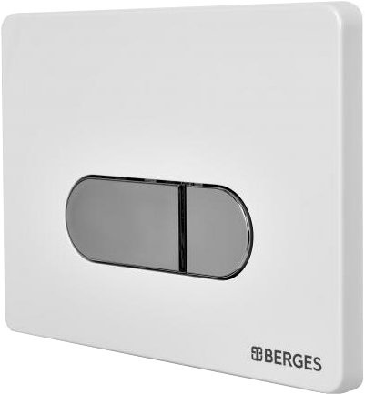 Кнопка смыва Berges Wasserhaus Novum D7 белая, глянец 040037 - 2
