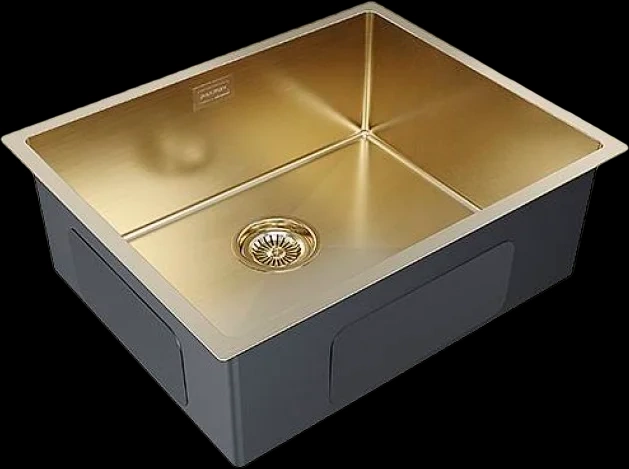 Мойка кухонная Paulmark Next 54 брашированное золото PM215444-BG - 1