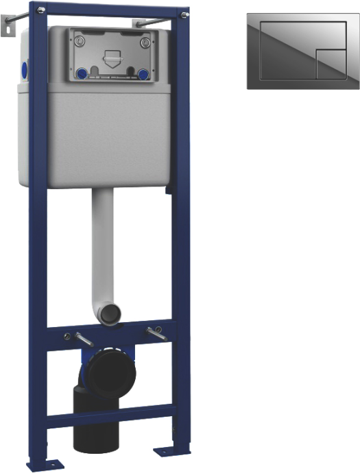 Система инсталляции для унитазов Cersanit Vector, 40 кнопка Corner хром 64183 - 0