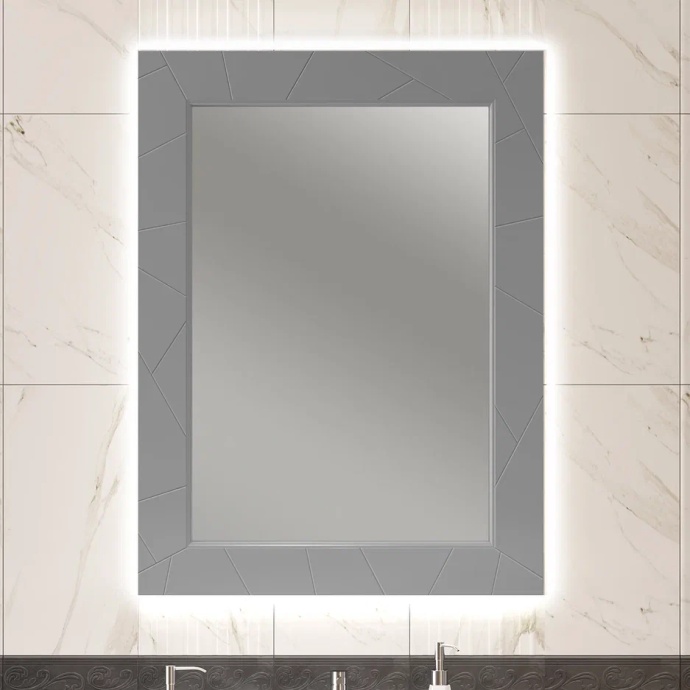 Зеркало с подсветкой Opadiris Луиджи 70 серый матовый 00-00006553 - 0