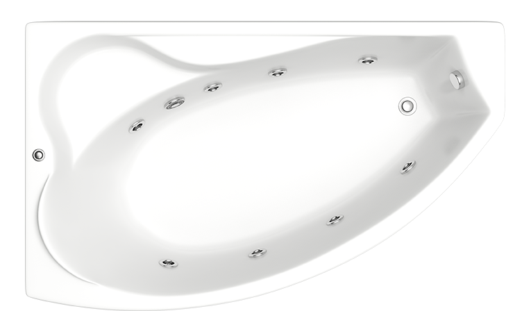 Акриловая ванна Bas Николь 170x108 см L с г/м ВГ00168 - 2