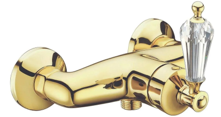 Смеситель для душа Boheme Vogue золото с прозрачным кристаллом Swarovski 214-SW - 0